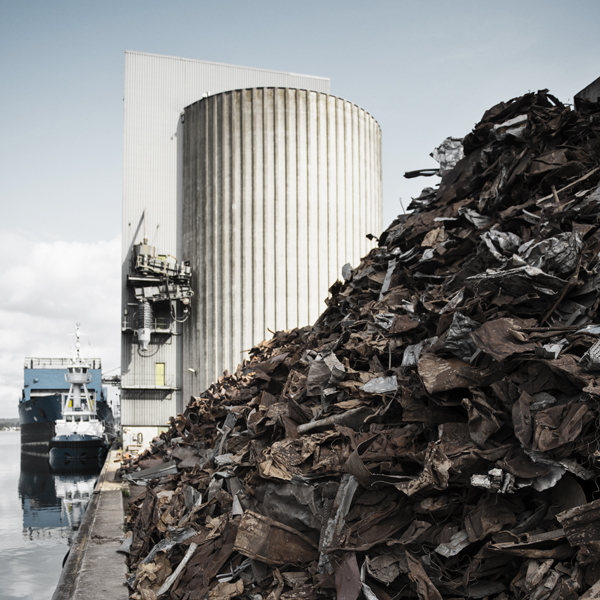 scrap metal and silo